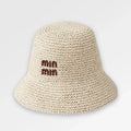 Black Straw Bucket Hat