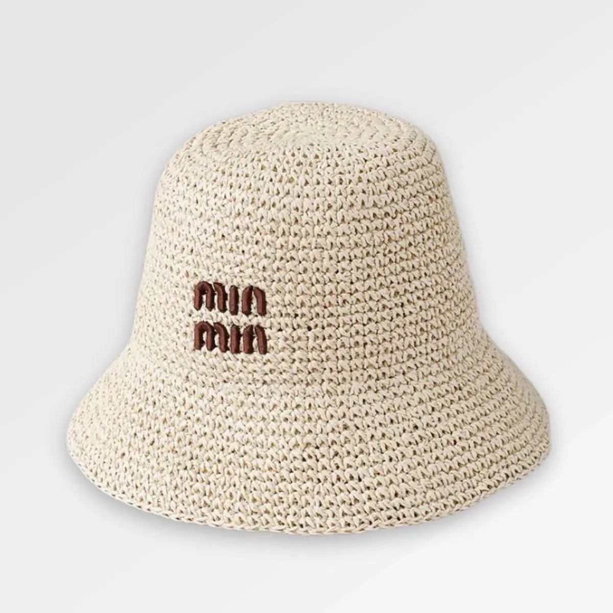 Black Straw Bucket Hat