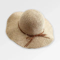 Packable_Straw_Bucket_Hat beige noeud