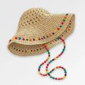 Straw_Bucket_Hat_Stripped pearl color